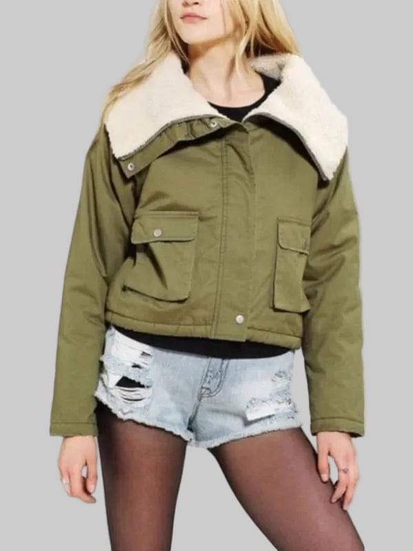 All Her Fault S01 Ana Garcia Shearling Green Jacket