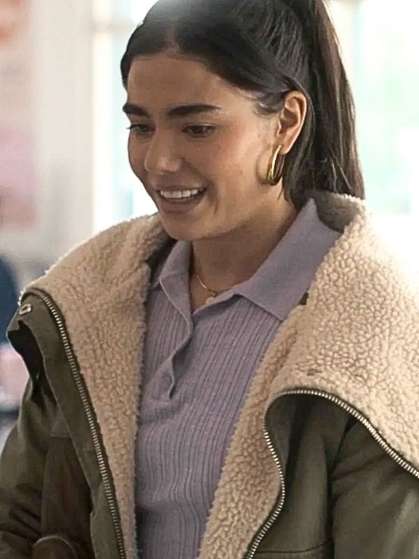All Her Fault S01 Ana Garcia Shearling Green Jacket