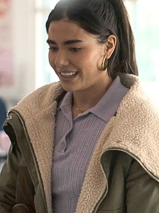 All Her Fault S01 Ana Garcia Shearling Green Jacket