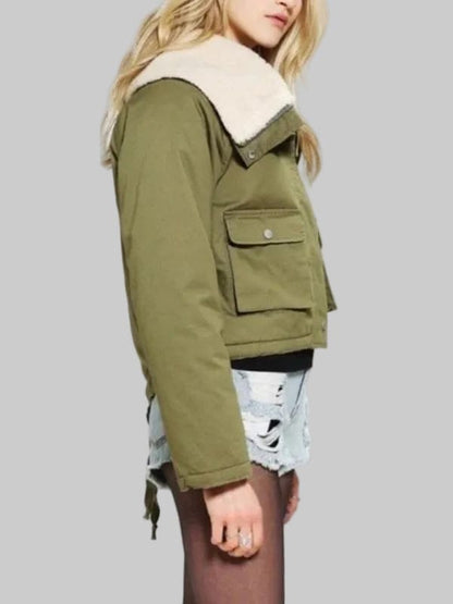 All Her Fault S01 Ana Garcia Shearling Green Jacket