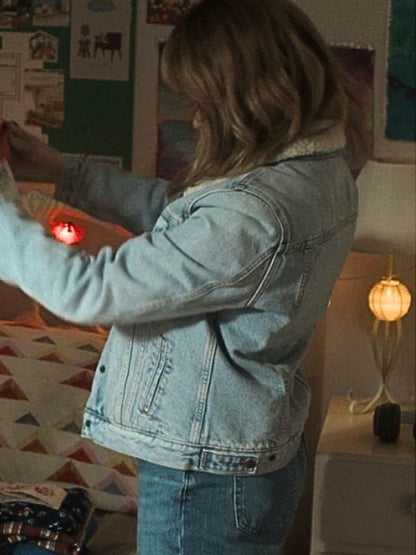 All Her Fault S01 Carrie Finch Shearling Denim Jacket