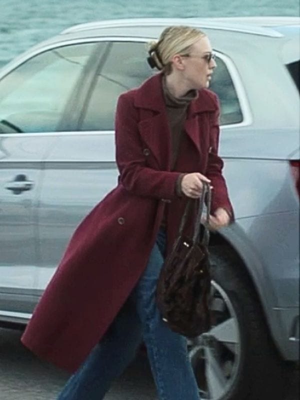 All Her Fault S01 Jenny Kaminski Burgundy Coat