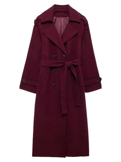 All Her Fault S01 Jenny Kaminski Burgundy Coat