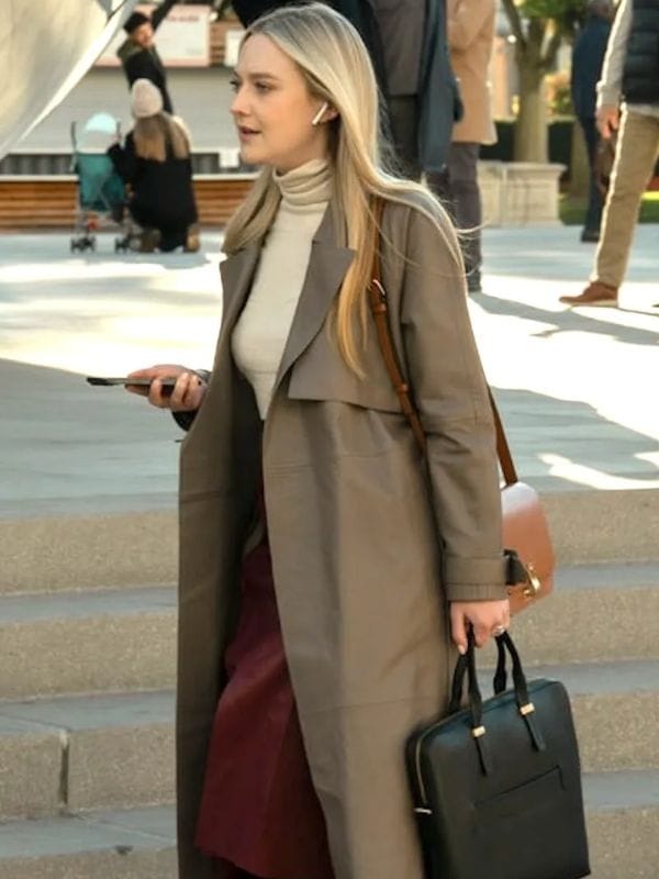 All Her Fault S01 Jenny Kaminski Leather Coat
