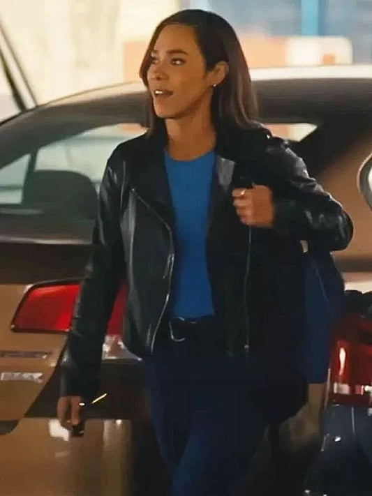 Amber Oliveras Countdown S01 Black Leather Jacket