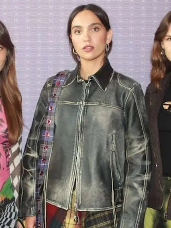 Amina Khalil Barracuda Queens S02 Black Leather Jacket