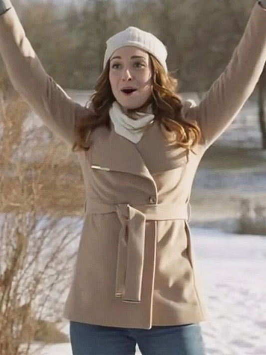 Amy Groening Twas The Date Before Christmas Beige Coat