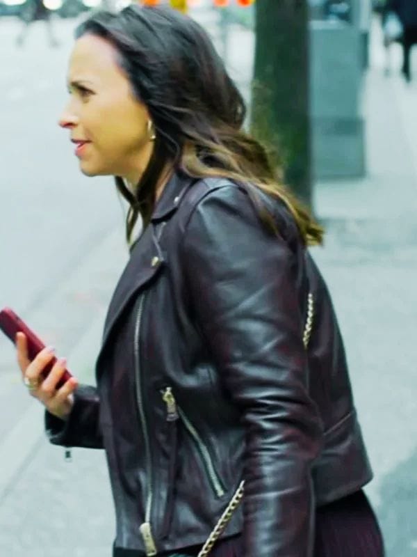 An Unexpected Valentine 2025 Lacey Chabert Biker Leather Jacket An Unexpected Valentine 2025 Lacey Chabert Biker Leather Jacket