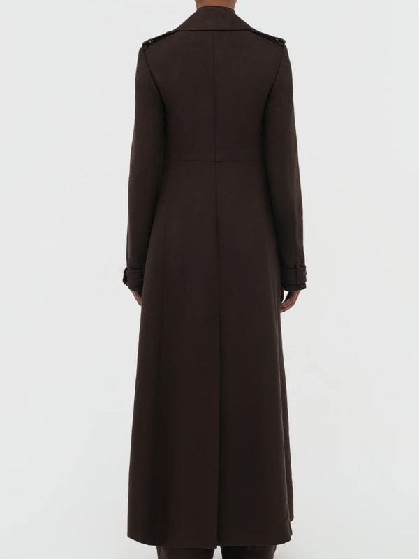 Angelina Jolie Couture Premiere Brown Trench Coat