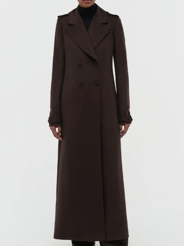 Angelina Jolie Couture Premiere Brown Trench Coat
