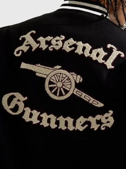 Anne Hathaway Arsenal Gunners Jacket Black