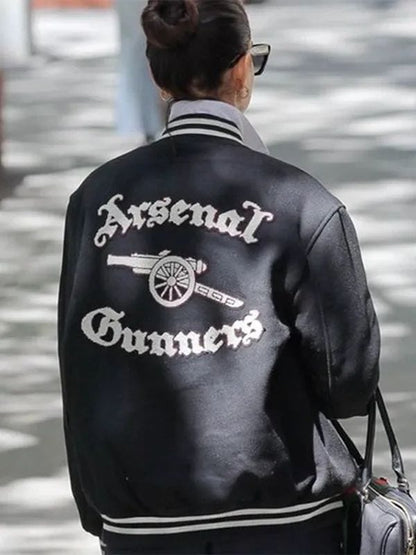Anne Hathaway Arsenal Gunners Jacket Black