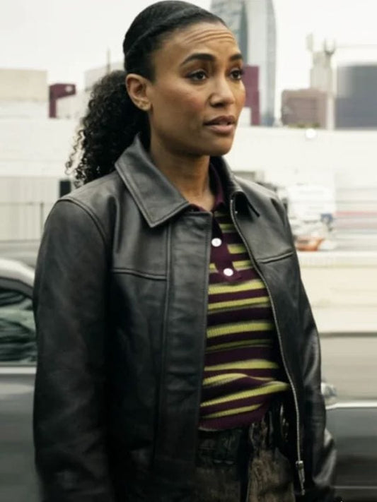Annie Ilonzeh SWAT S08 Black Leather Jacket