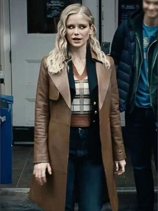 Annie January The Boys S04 Leather Trench Coat Annie January The Boys S04 Leather Trench Coat