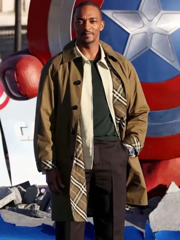 Anthony Mackie Captain America Brave New World Brown Coat Anthony Mackie Captain America Brave New World Brown Coat