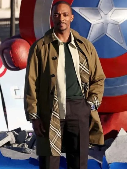 Anthony Mackie Captain America Brave New World Brown Coat Anthony Mackie Captain America Brave New World Brown Coat