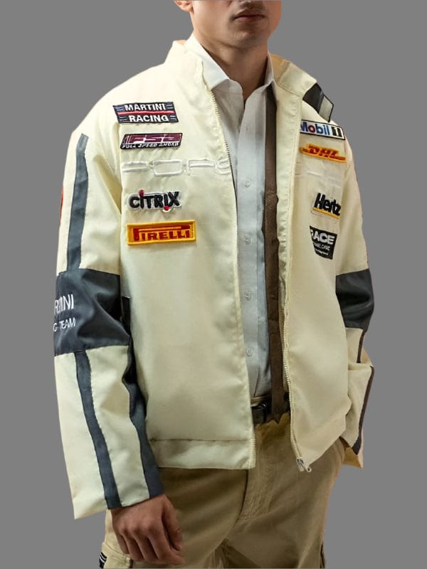 Unisex Apex Racer Beige & Grey Jacket
