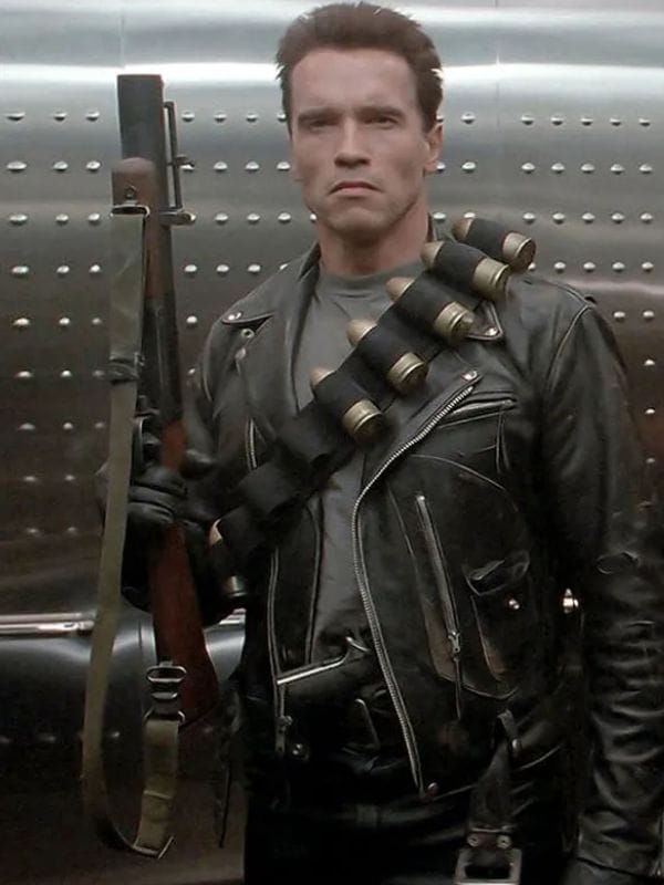 Arnold Terminator 2 Judgment Day Leather Jacket