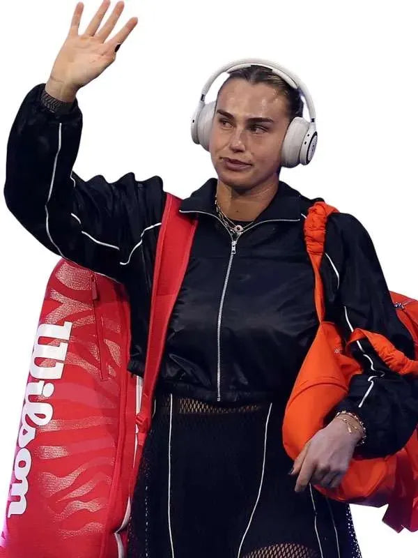 Aryna Sabalenka US Open 2026 Black Track Jacket