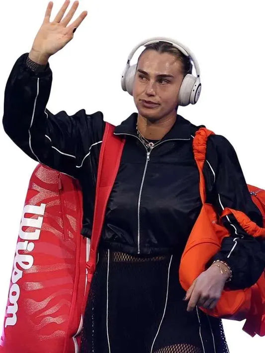 Aryna Sabalenka US Open 2026 Black Track Jacket