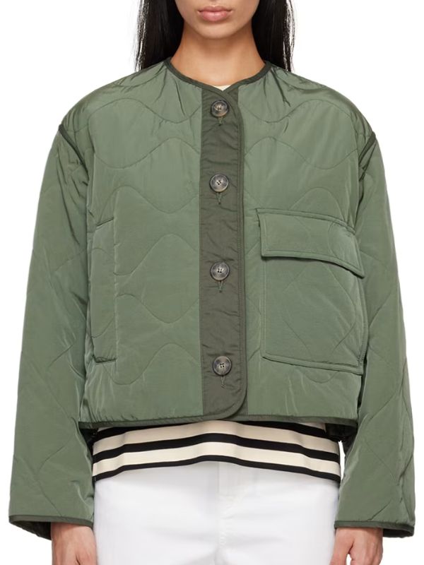 Wendie Malick Shrinking S02 Green Quilted Jacket