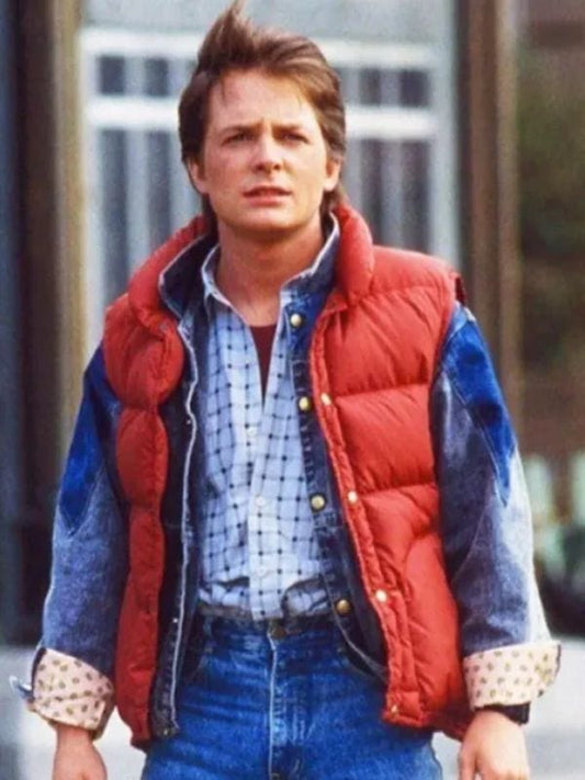 Back To The Future Marty Mcfly Red Vest