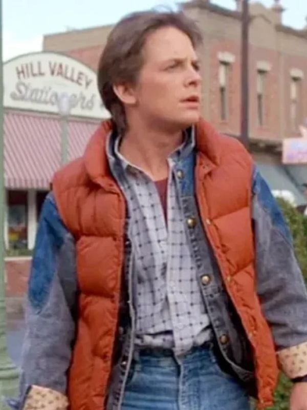 Back To The Future Marty Mcfly Red Vest
