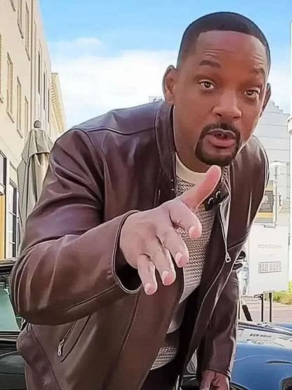 Bad Boys Ride or Die Will Smith Brown Leather Jacket Bad Boys Ride or Die Will Smith Brown Leather Jacket
