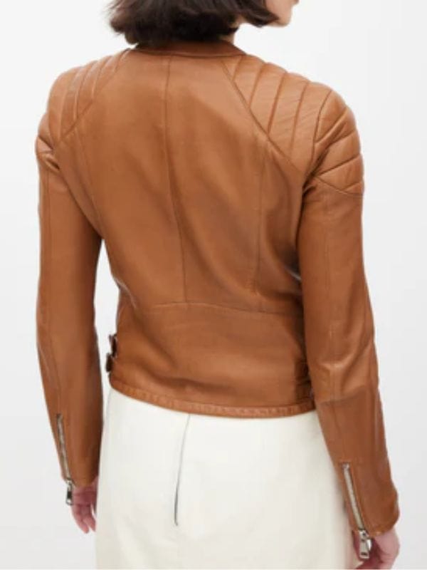 Ballard S01 Renée Ballard Brown Leather Jacket - Shop Now