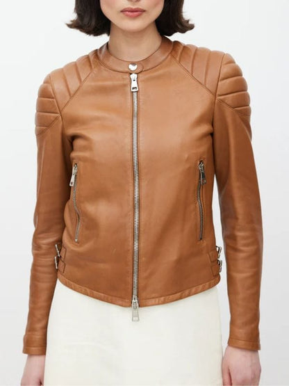Ballard S01 Renée Ballard Brown Leather Jacket - Shop Now