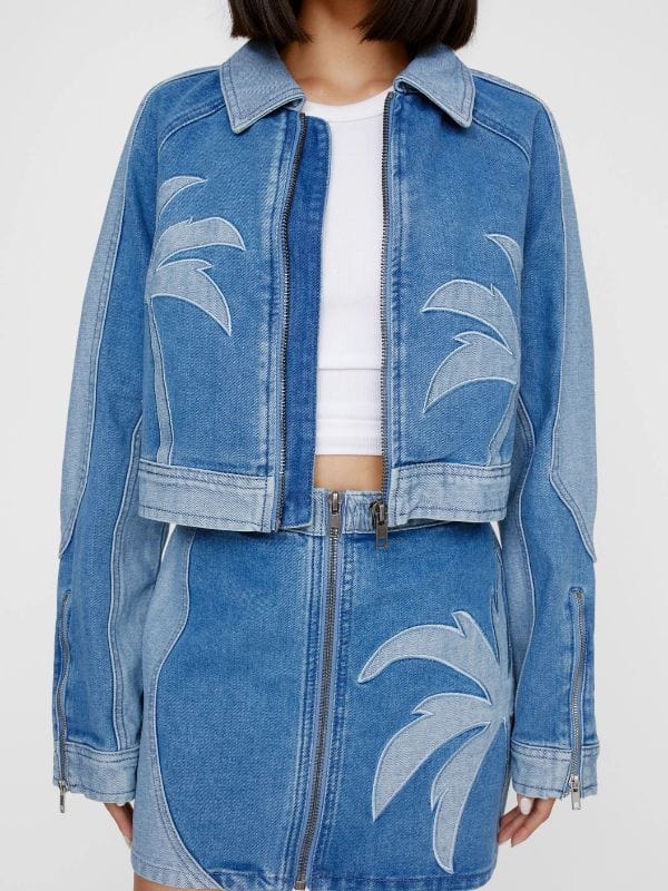 Ballard S01 Victoria Moroles Palm Tree Denim Jacket - Shop Now