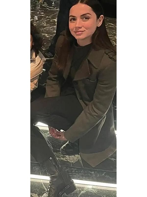 Eve Ballerina Ana de Armas Green Trench Coat
