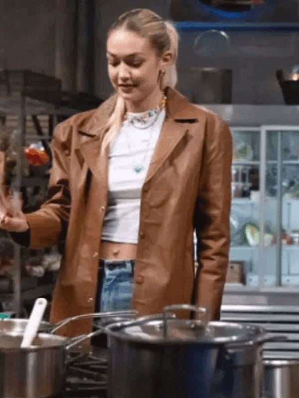 Beat Bobby Flay 2025 Gigi Hadid Brown Blazer