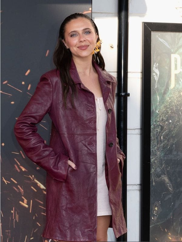 Bel Powley Possession Screening 2026 Leather Coat
