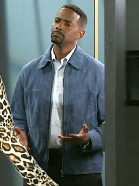 Beyond the Gates S01 Keith D. Robinson Blue Suede Jacket