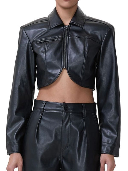 Beyond the Gates Trisha Mann-Grant Cropped Leather Jacket Beyond the Gates Trisha Mann-Grant Cropped Leather Jacket