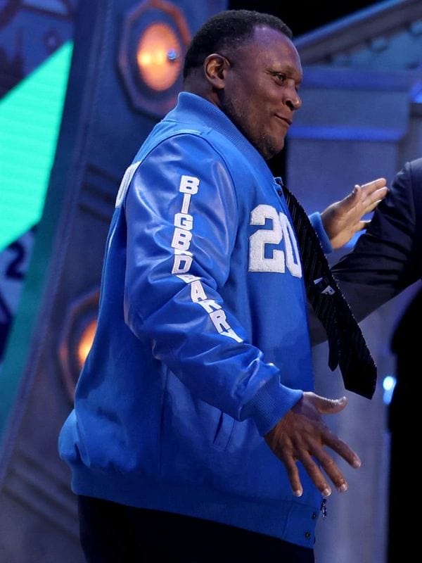 Big Bad Barry Sanders Varsity Jacket Detroit Lions Big Bad Barry Sanders Varsity Jacket Blue