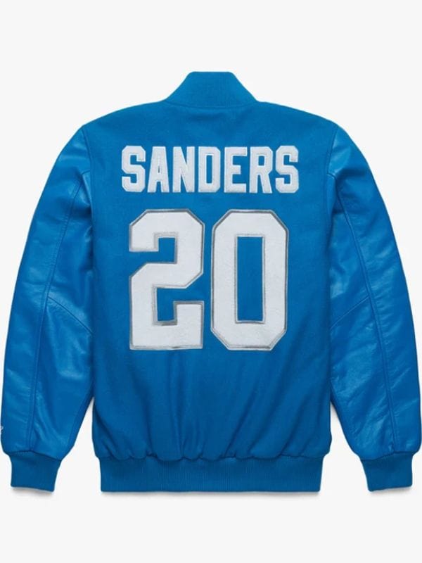 Big Bad Barry Sanders Varsity Jacket Detroit Lions Big Bad Barry Sanders Varsity Jacket Blue