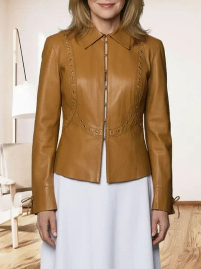 Big Mistakes S01 Laurie Metcalf Brown Leather Jacket
