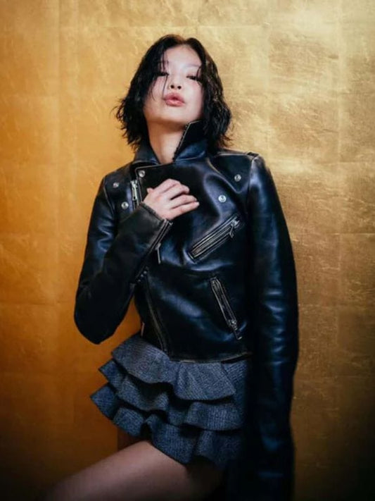 Blackpink Jennie Biker Leather Jacket