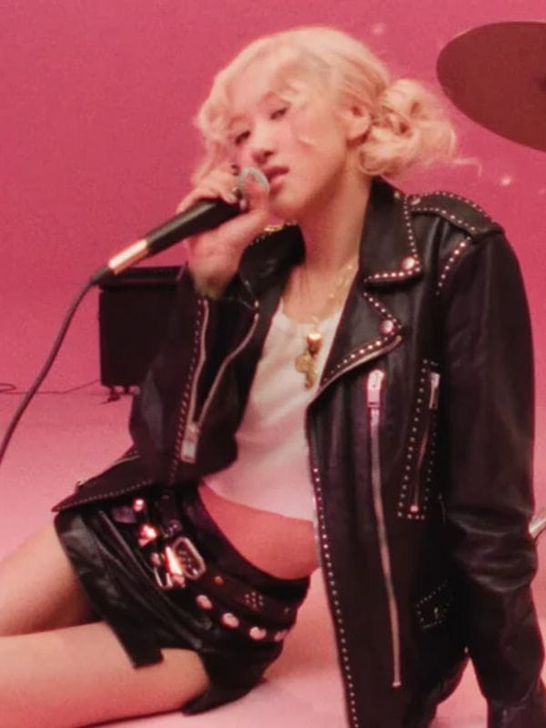 Blackpink Rose Apt Leather Biker Jacket
