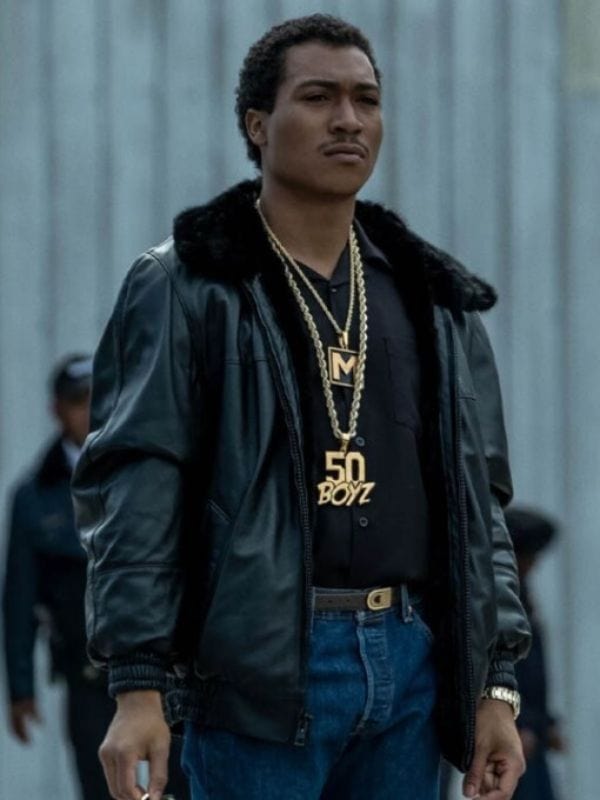 BMF Demetrius Flenory Black Leather Jacket BMF Demetrius Flenory Black Leather Jacket