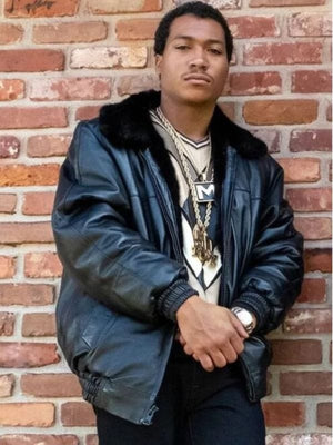 BMF Demetrius Flenory Black Leather Jacket