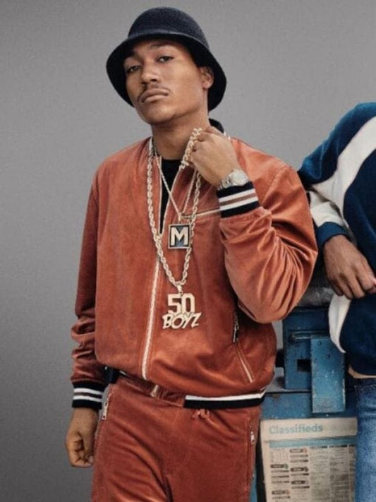 BMF Demetrius Flenory Brown Track Jacket BMF Demetrius Flenory Brown Track Jacket