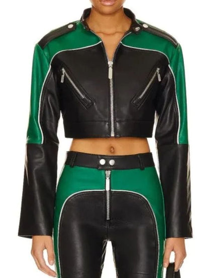 Bold and the Beautiful Luna Colorblock Leather Jacket