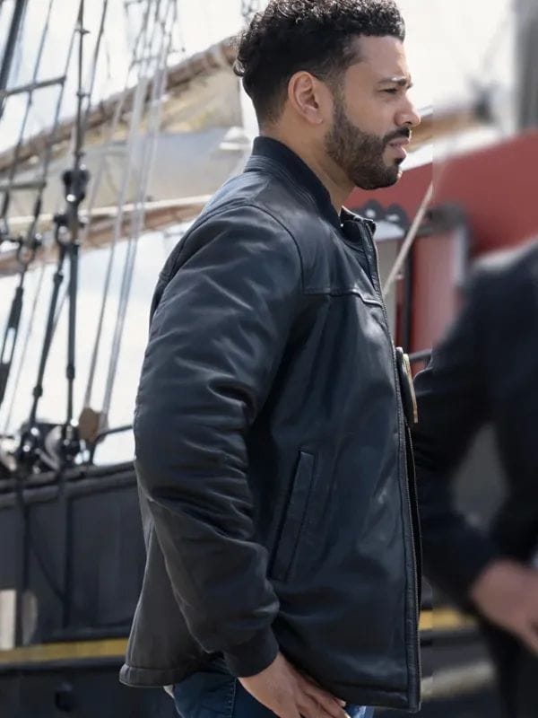 Boston Blue S01 Ryan Broussard Leather Jacket Black