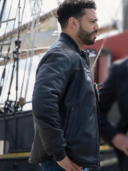 Boston Blue S01 Ryan Broussard Leather Jacket Black