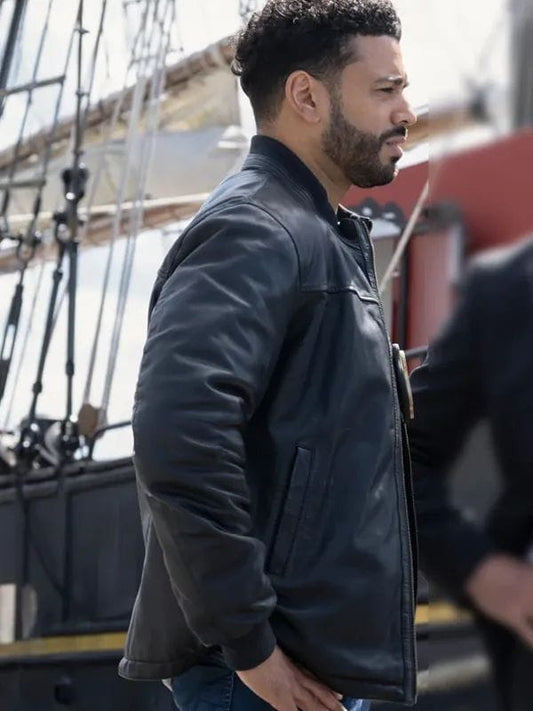 Boston Blue S01 Ryan Broussard Leather Jacket Black