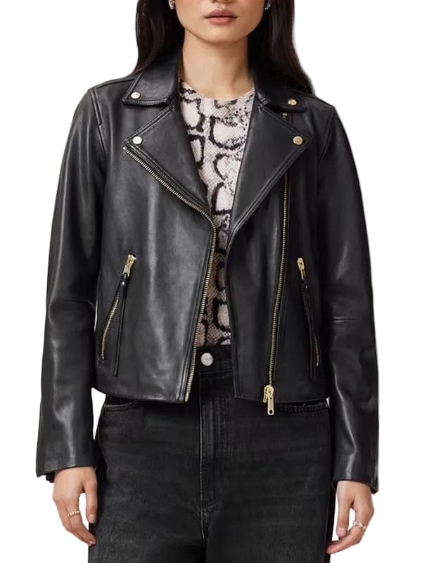 Boston Blue S01 Sarah Silver Leather Jacket Black