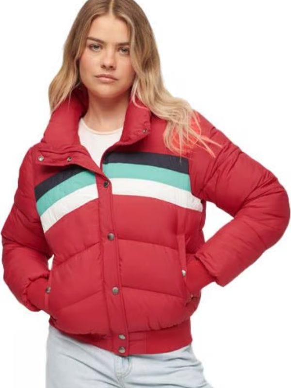 Brassic S05 Michelle Keegan Red Puffer Jacket